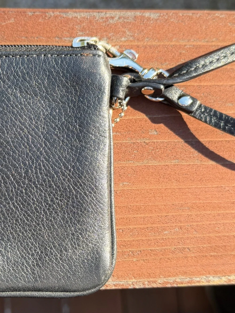 Coach wristlet, black